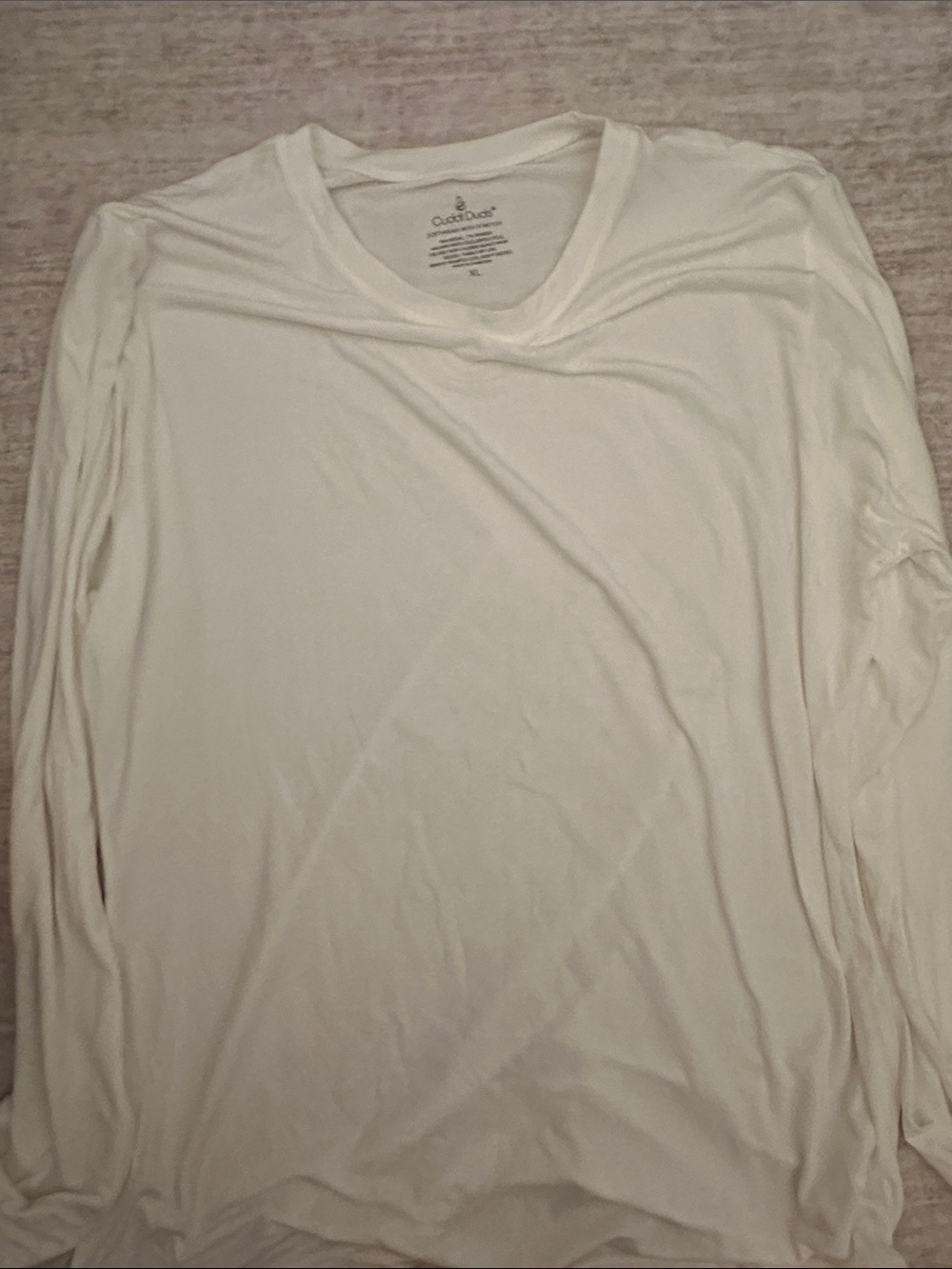 Cuddl Duds Women’s Long Sleeve Crewneck Top - White